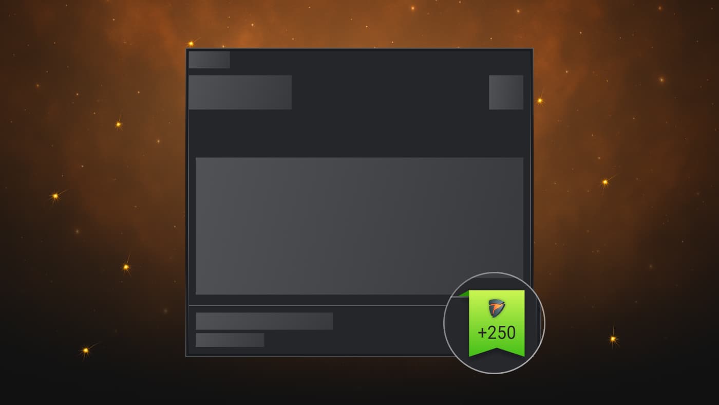 A special label on a web store offer that highlights the accrual of Plarium Points if the offer is purchased.